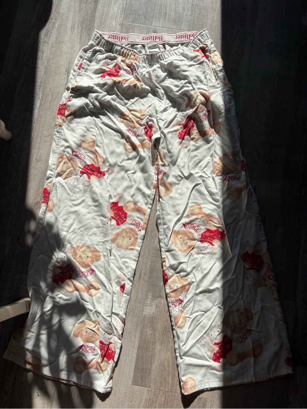 Hollister White bunny print pj pants